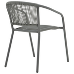 Τραπεζαρία Ensure-Lindaria Pakoworld σετ 5τεμ Μέταλλο-Γυαλί σε Ανθρακί Απόχρωση 120x70x70εκ