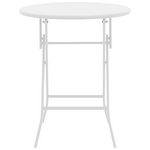 Τραπεζαρία Albero-Sussie Pakoworld 3τεμ Μέταλλο σε Λευκή Απόχρωση Φ60x70εκ