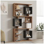 Βιβλιοθήκη Cubix Pakoworld σε Sonoma-Ανθρακί Απόχρωση 90x24,6x171,90εκ