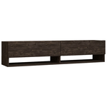 Έπιπλο Τηλεόρασης Επιτοίχιο Melosa Pakoworld σε Σκούρο Καρυδί Απόχρωση 141x30x31εκ