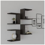 Ραφιέρα Τοίχου Perari Pakoworld 4τεμ.σε Σκούρο Καρυδί  Απόχρωση 30x19.6x30εκ