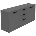 Μπουφές Doha Pakoworld σε Ανθρακί Απόχρωση 180x45x80.5εκ