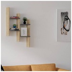 Ραφιέρα Τοίχου Tabal Pakoworld σε oak Απόχρωση 49.4x14.5x85εκ