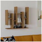 Ραφιέρα Τοίχου Bemba Pakoworld σε Καρυδί Απόχρωση 70x19,6x68,8εκ