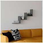 Ραφιέρα Τοίχου Mauer Pakoworld σε Ανθρακί Απόχρωση 90x19,6x60εκ