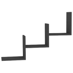 Ραφιέρα Τοίχου Mauer Pakoworld σε Ανθρακί Απόχρωση 90x19,6x60εκ