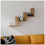 Ραφιέρα Τοίχου Mauer Pakoworld σε Καρυδι Απόχρωση 90x19,6x60εκ