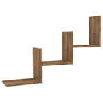 Ραφιέρα Τοίχου Mauer Pakoworld σε Καρυδι Απόχρωση 90x19,6x60εκ