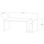 Τραπέζι Σαλονιού Poko Pakoworld σε oak Απόχρωση 86.8x50x32,4εκ