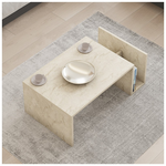 Τραπέζι Σαλονιού Poko Pakoworld σε όψη Τραβερτίνας 86.8x50x32,4εκ