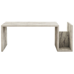 Τραπέζι Σαλονιού Poko Pakoworld σε Λευκή-Γκρι όψη Μαρμάρου 86.8x50x32,4εκ