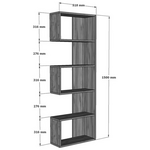 Βιβλιοθήκη Cascade Pakoworld σε Sonoma  Απόχρωση 51.8x22x150εκ