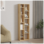 Βιβλιοθήκη Minicu Pakoworld σε oak Απόχρωση  44,4x19,6x150εκ