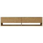 Έπιπλο Τηλεόρασης Επιτοίχιο Melosa Pakoworld σε oak Απόχρωση 141x30x31εκ