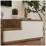 Έπιπλο Τηλεόρασης Eclipse Pakoworld σε Λευκό-Ανθρακί Απόχρωση 160x35x35εκ