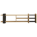 Έπιπλο Τηλεόρασης Rinia Pakoworld σε oak-Ανθρακί Απόχρωση 153,60x26x40εκ