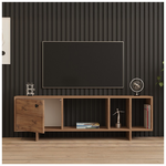 Έπιπλο Τηλεόρασης Mueble Pakoworld σε Sonoma Απόχρωση 140x29x45εκ