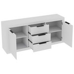Μπουφές Doha Pakoworld σε Λευκή Απόχρωση 180x45x80.5εκ