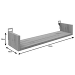 Ραφιέρα Τοίχου Derva Pakoworld σε oak Απόχρωση 60x15x10cm