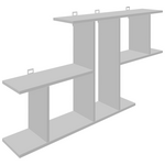 Ραφιέρα Τοίχου Vertoura Pakoworld σε Λευκή Απόχρωση 116x18.5x60cm