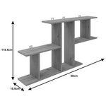 Ραφιέρα Τοίχου Vertoura Pakoworld σε Μόκα Απόχρωση 116x18.5x60cm
