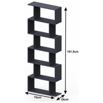 Βιβλιοθήκη Sezen Pakoworld σε oak Απόχρωση 70x24x191.5εκ