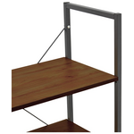 Ραφιέρα Επιδαπέδια με Ντουλάπι Kuili Pakoworld Μέταλλο Μαύρο-mdf σε Καρυδί Απόχρωση 60x36x121εκ