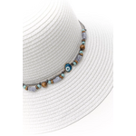 Γυναικείο Ψάθινο Καπέλο με Διακοσμητικές Χάντρες