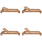 Ξαπλώστρα Zalka Pakoworld l1 σε Καρυδί Απόχρωση 66x197x28εκ