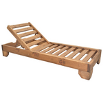 Ξαπλώστρα Zalka Pakoworld l1 σε Καρυδί Απόχρωση 66x197x28εκ