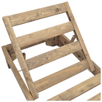 Ξαπλώστρα Fendy Pakoworld Ξύλο Ελάτου σε Καρυδί Απόχρωση 71.5x200x24εκ