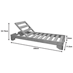 Ξαπλώστρα Fendy Pakoworld Ξύλο Ελάτου σε Καρυδί Απόχρωση 71.5x200x24εκ