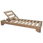 Ξαπλώστρα Fendy Pakoworld Ξύλο Ελάτου σε Καρυδί Απόχρωση 71.5x200x24εκ