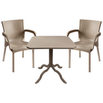 Τραπεζαρία Icon-Festive Pakoworld σετ 3τεμ pp σε Cappuccino Απόχρωση