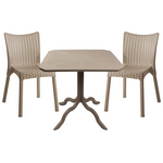 Τραπεζαρία Icon-Confident Pakoworld σετ 3τεμ pp σε Cappuccino Απόχρωση