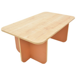 Τραπέζι Bοca Pakoworld σε oak-Κεραμιδί Απόχρωση 100x60x42εκ