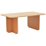 Τραπέζι Bοca Pakoworld σε oak-Κεραμιδί Απόχρωση 100x60x42εκ