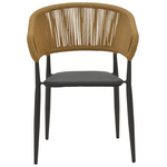 Τραπεζαρία Kliton-Raven σετ 3τεμ Pakoworld  Αλουμίνιο σε Ανθρακί Απόχρωση 80x80x74εκ