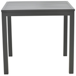Τραπεζαρία Kliton-Raven σετ 3τεμ Pakoworld  Αλουμίνιο σε Ανθρακί Απόχρωση 80x80x74εκ