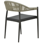 Τραπεζαρία Kliton- Elation σετ 3τεμ Pakoworld  Αλουμίνιο σε Ανθρακί Απόχρωση 80x80x74εκ