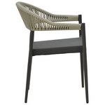 Τραπεζαρία Kliton- Elation σετ 3τεμ Pakoworld  Αλουμίνιο σε Ανθρακί Απόχρωση 80x80x74εκ