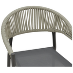 Τραπεζαρία Kliton- Elation σετ 3τεμ Pakoworld  Αλουμίνιο σε Ανθρακί Απόχρωση 80x80x74εκ