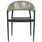 Τραπεζαρία Kliton- Elation σετ 5τεμ Pakoworld  Αλουμίνιο σε Ανθρακί Απόχρωση 80x80x74εκ