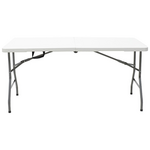 Τραπέζι Catering Rodeo Pakoworld Πτυσσόμενο-Βαλίτσα Λευκό 240x76x74εκ