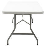 Τραπέζι Catering Rodeo Pakoworld Πτυσσόμενο-Βαλίτσα Λευκό 240x76x74εκ