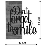 Διακοσμητικό Τοίχου Smiley Pakoworld Ξύλο Πεύκου σε Φυσική Απόχρωση με Μαύρο Μέταλλο 47x3x58εκ