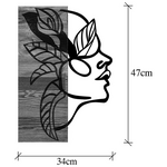 Διακοσμητικό Τοίχου Redian Pakoworld Ξύλο Πεύκου σε Φυσική Απόχρωση με Μαύρο Μέταλλο 34x3x50εκ