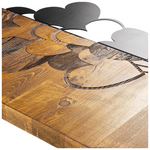 Διακοσμητικό Τοίχου Hearby Pakoworld Ξύλο Πεύκου σε Φυσική Απόχρωση με Μαύρο Μέταλλο 39x3x58εκ