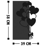 Διακοσμητικό Τοίχου Hearby Pakoworld Ξύλο Πεύκου σε Φυσική Απόχρωση με Μαύρο Μέταλλο 39x3x58εκ