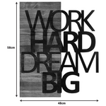 Διακοσμητικό Τοίχου Deseze Pakoworld Ξύλο Πεύκου σε Φυσική Απόχρωση με Μαύρο Μέταλλο 48x3x58εκ